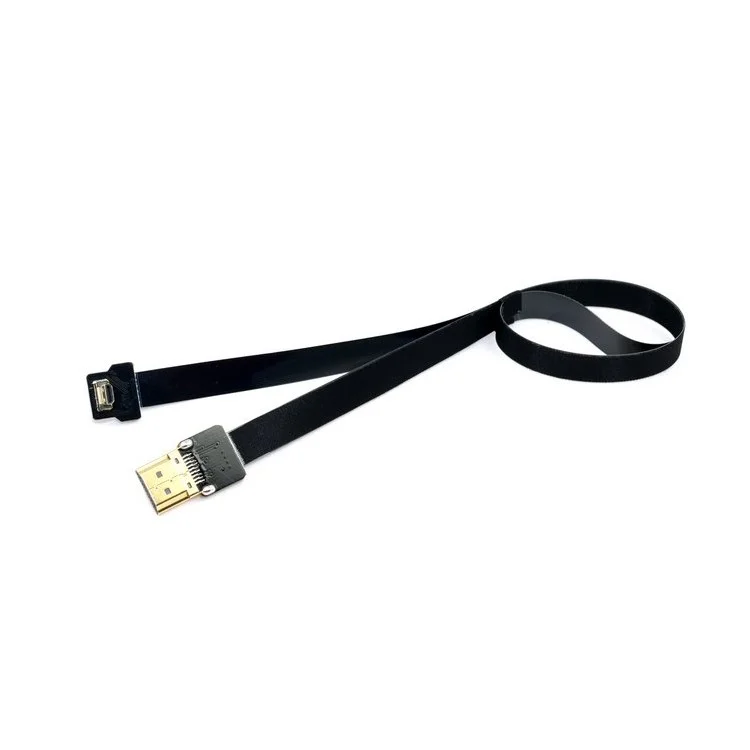 90 Degree Down Angled FPV Micro HDMI Male to HDMI Male FPC Flat Cable for Multicopter Aerial Photography
