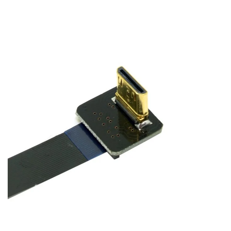 90 Degree Down Angled FPV Mini HDMI Male to HDMI Male FPC Flat Cable for Multicopter Aerial Photography