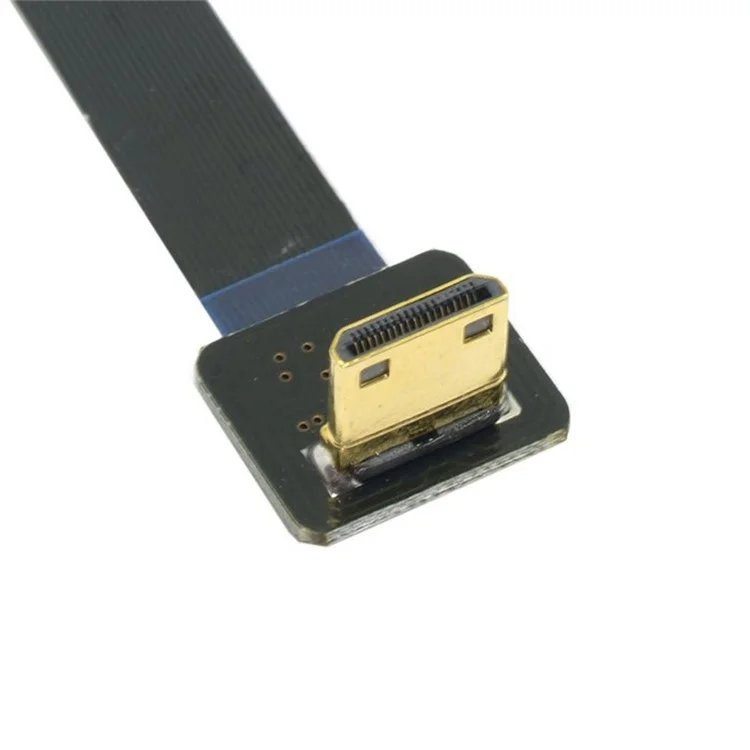 90 Degree Down Angled FPV Mini HDMI Male to HDMI Male FPC Flat Cable for Multicopter Aerial Photography