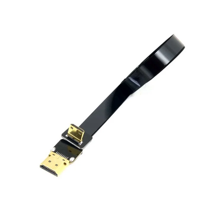 90 Degree Down Angled FPV Mini HDMI Male to HDMI Male FPC Flat Cable for Multicopter Aerial Photography