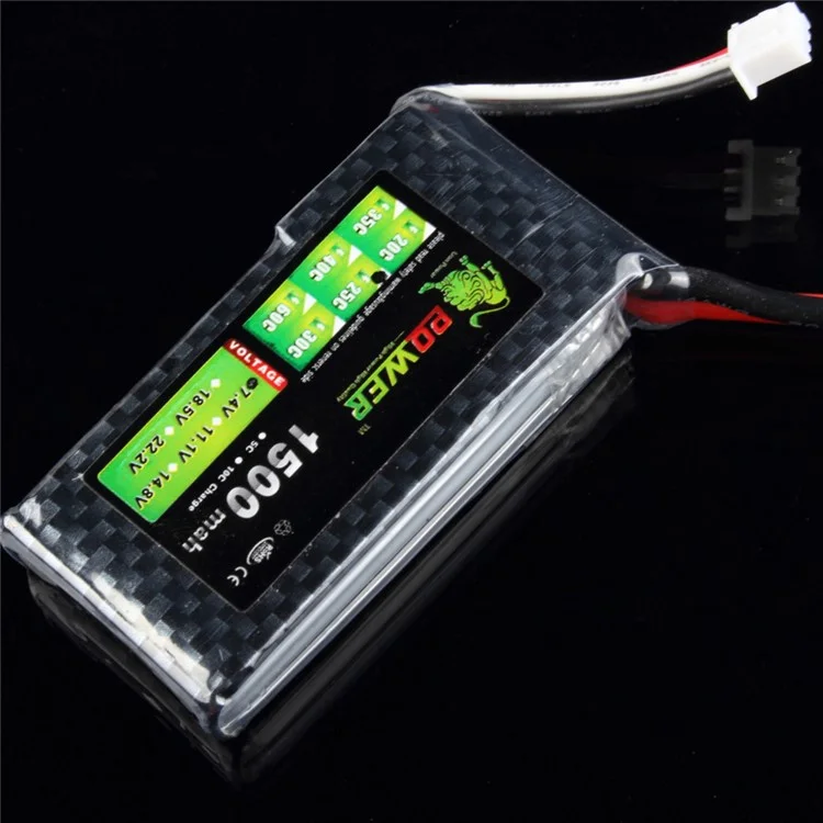 Lion Power 7.4V 1500mAh 2S1P 30C T Plug LiPo Battery for RC Helicopter Car