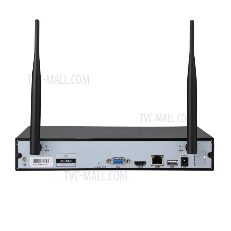 ESCAM WNK404 4CH Wireless WiFi NVR Kit with 4PCS Outdoor IP Camera Support Night Vision - UK Plug