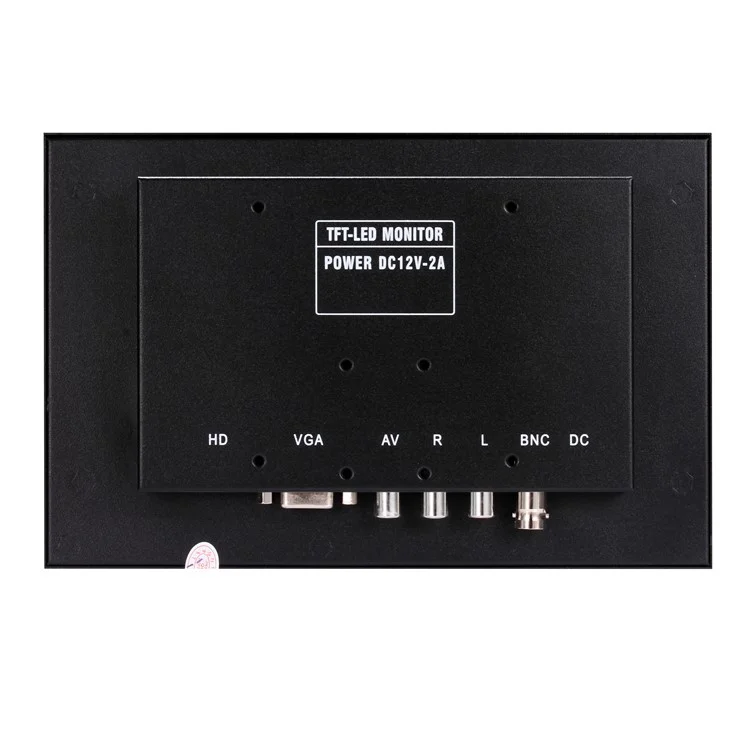 8 Inch TFT LED HD Monitor HDMI VGA BNC AV Input for CCTV Camera - US Plug