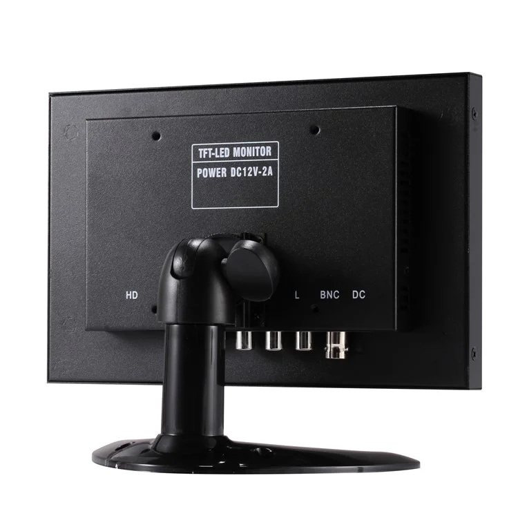 8 Inch TFT LED HD Monitor HDMI VGA BNC AV Input for CCTV Camera - US Plug
