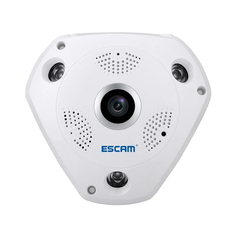 ESCAM Shark QP180 960P WiFi IP Camera 1.44mm Fisheye Lens Support VR APP - EU Plug