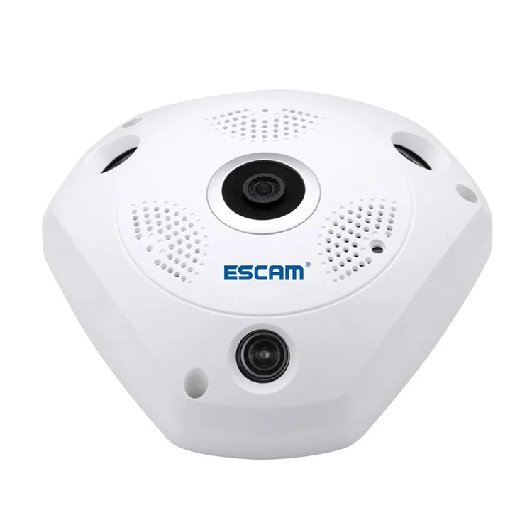 ESCAM Shark QP180 960P WiFi IP Camera 1.44mm Fisheye Lens Support VR APP - EU Plug