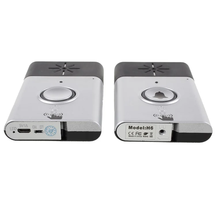 H6 Wireless Voice Intercom Doorbell Support Two-Way Include 1 Receiver and 1 Push Button