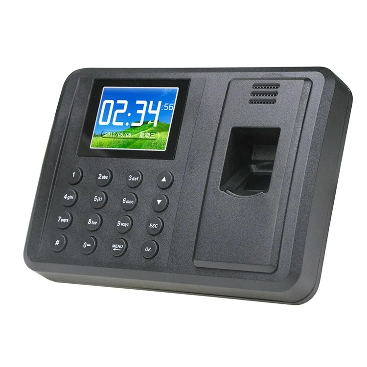 A8 2.8-inch TFT Display Screen Biometric Fingerprint Time Attendance Machine - EU Plug
