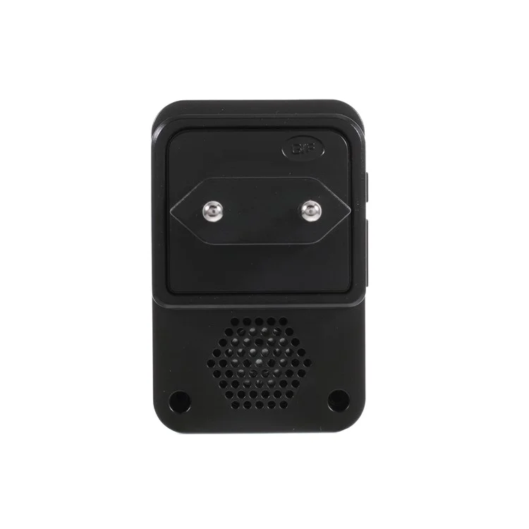 N618 Plug-in Wireless Doorbell Kit 1 Transmitter + 1 Receiver 300m Range 55 Chimes - Black / EU Plug