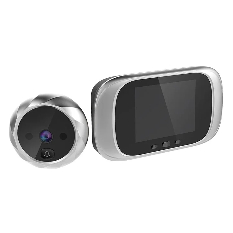 Home Intelligent Electronic Cat Eye Anti-theft Digital Smart Door Bell - Silver