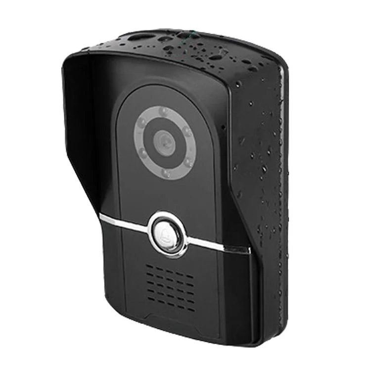 7 inch LCD Display Video Door Phone Intercom System with ID Cards + Electric Strike + Power Supply + Door Bell 801FGID11 - EU Plug