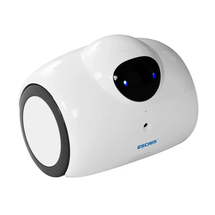 ESCAM Robot QN02 720P Robot Video Camera Kid Elder Companion Support 2-way Audio/P2P - White / EU Plug