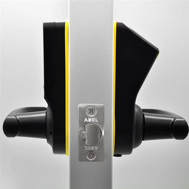 LS-9 DIY Fingerprint Door Lock with Password and Mechanical Key - Yellow + Black
