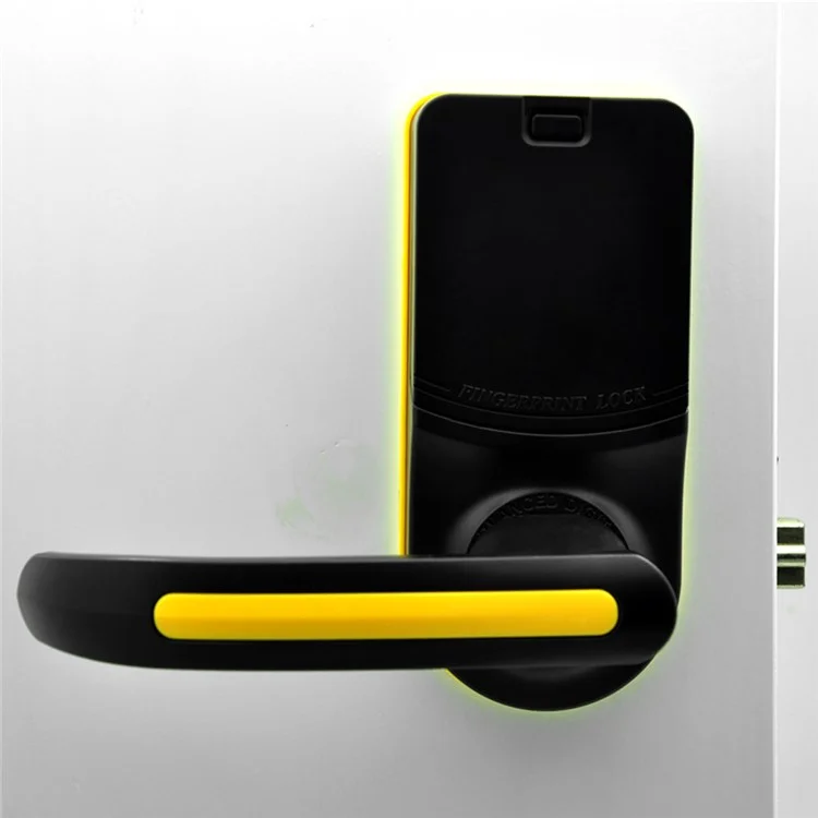 LS-9 DIY Fingerprint Door Lock with Password and Mechanical Key - Yellow + Black