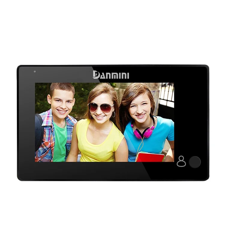 DANMINI YB-43CH Hidden Type Camera 4.3 Inch Color Screen Peephole Viewer - Black