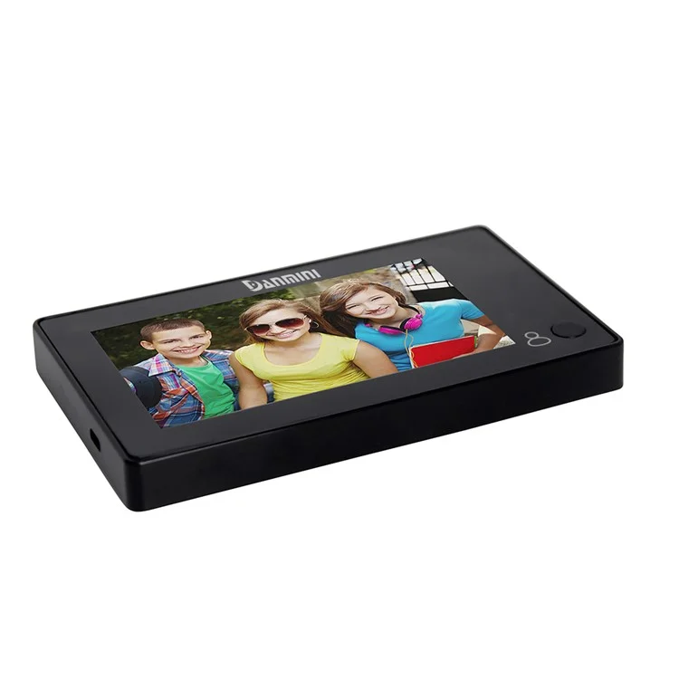 DANMINI YB-43CH Hidden Type Camera 4.3 Inch Color Screen Peephole Viewer - Black