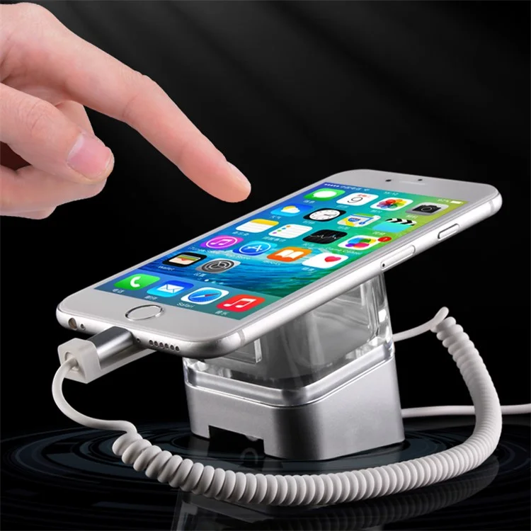 HUAWEI Anti Theft Security Spring Wire Display Mount Mobile Phone Stand Holder with Charging Function - EU Plug