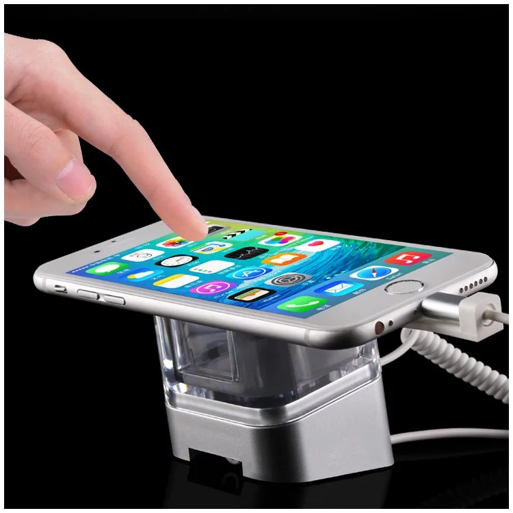 HUAWEI Anti Theft Security Spring Wire Display Mount Mobile Phone Stand Holder with Charging Function - EU Plug
