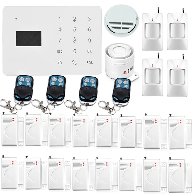 YA-700-GSM-12 Touch Screen Ultra-thin Remote Control Home Security GSM Alarm System - EU Plug
