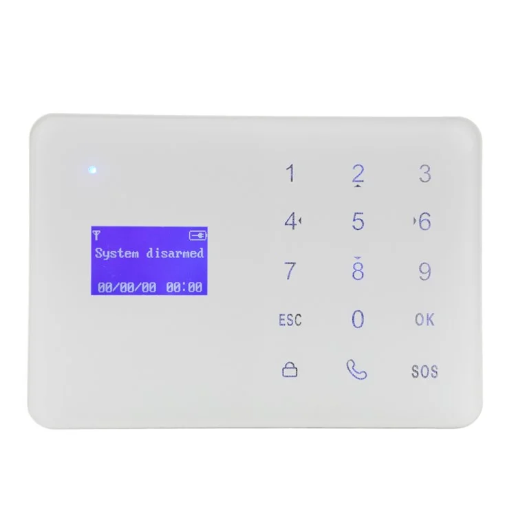 YA-700-GSM-12 Touch Screen Ultra-thin Remote Control Home Security GSM Alarm System - EU Plug