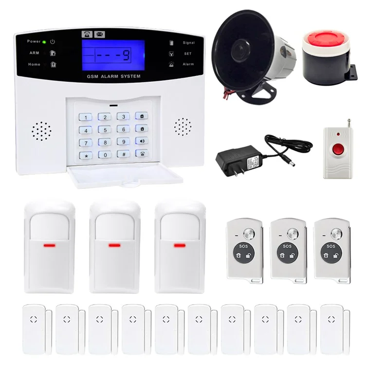 YA-500-GSM-30 Wireless DIY GSM Smart Home Alarm Home Security GSM Alarm System Kit - EU Plug