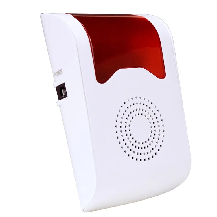 YA-302 Wireless Voice Acousto-optic Site Alarm Home Security Alarm Detector Welcome Bell - EU Plug