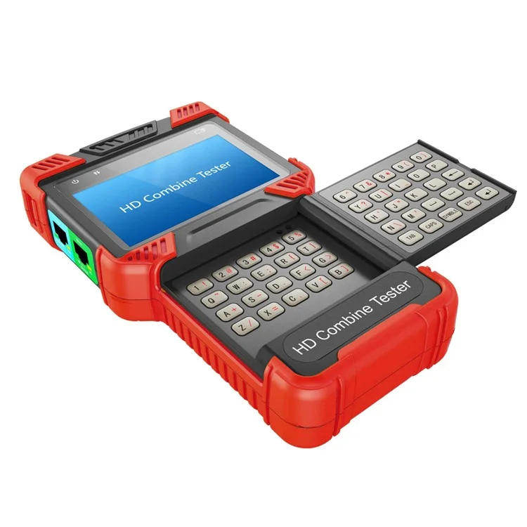 CCTV TVI + AHD + IPC + POE + TDR + Analog Camera 4.0-inch Handheld HD Combine Tester Support 1080P POE (T62-TVI+AHD) - EU Plug