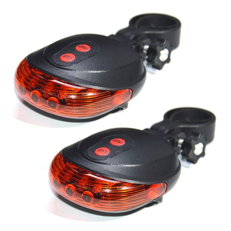 YOUOKLIGHT YK1519 5LEDs 2-Laser 7-Mode Cycling Laser Beam Tail Light 2PCS