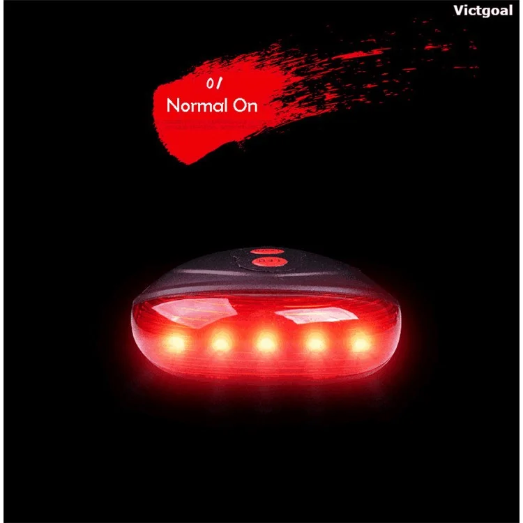 YOUOKLIGHT YK1519 5LEDs 2-Laser 7-Mode Cycling Laser Beam Tail Light 2PCS