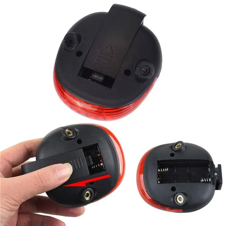 YOUOKLIGHT YK1519 5LEDs 2-Laser 7-Mode Cycling Laser Beam Tail Light 2PCS