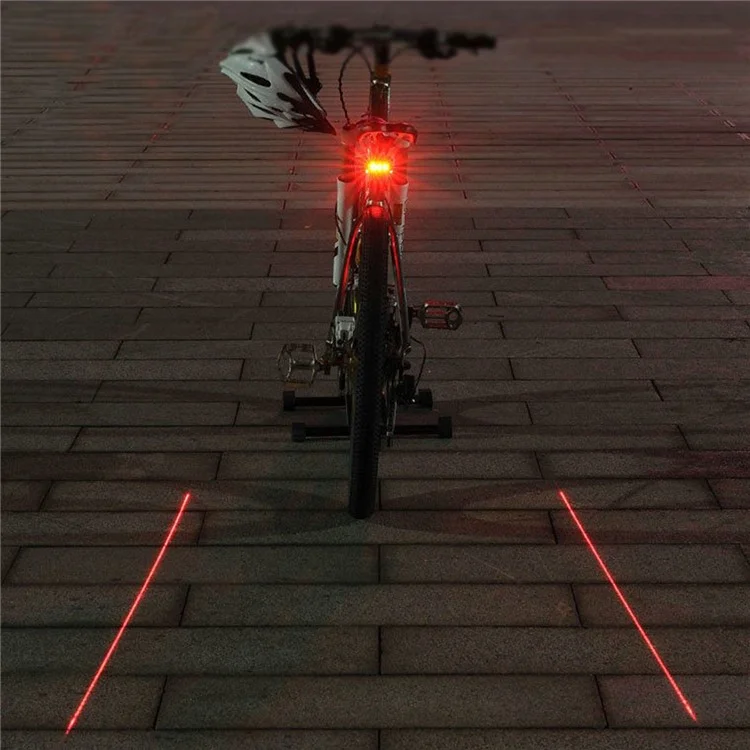 YOUOKLIGHT YK1519 5LEDs 2-Laser 7-Mode Cycling Laser Beam Tail Light 2PCS