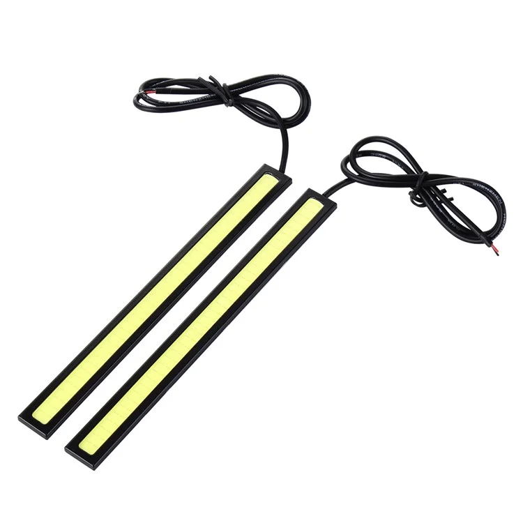 One Pair YouOKLight YK1494 DIY Waterproof 6W COB LED Daytime Running Light for Car - Black + Yellow (1PCS)