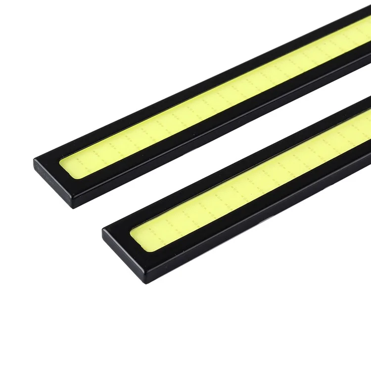 One Pair YouOKLight YK1494 DIY Waterproof 6W COB LED Daytime Running Light for Car - Black + Yellow (1PCS)