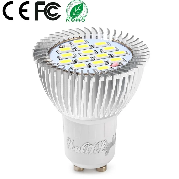 6PCS YK1629 Cool White GU10 7.5W LED Spotlight Bulb 720lm 15-SMD - Cool White