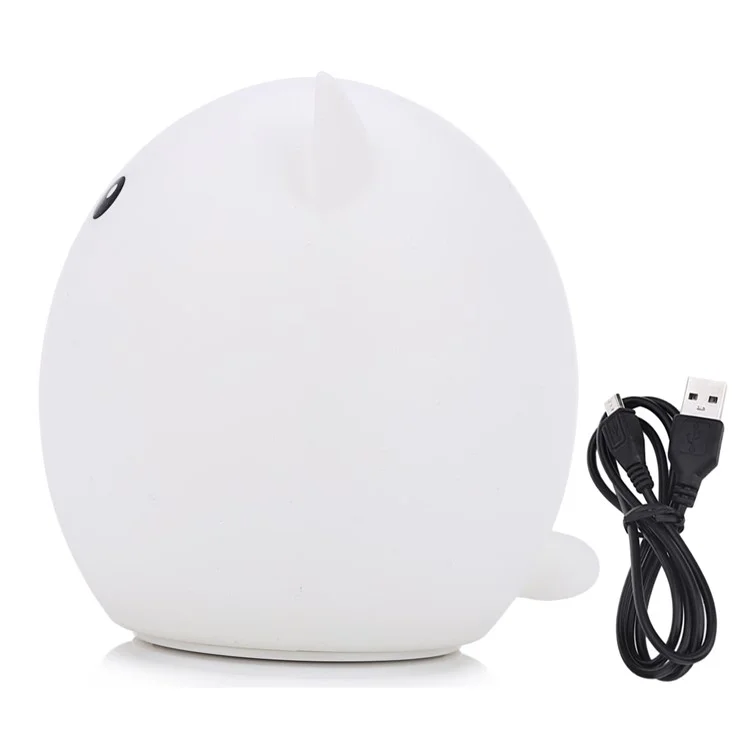 YouOKLight YK2229 DC5V Colorful Cartoon Silicone Gel LED Night Light - White Cute Pig