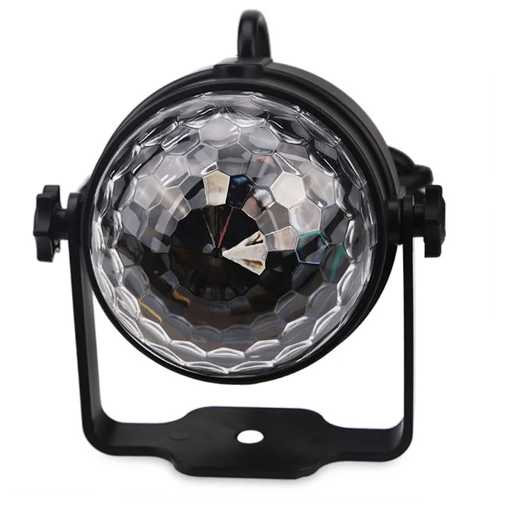YOUOKLIGHT YK2278 3W 3-LED Stage Magic UV Light Sound Active LED Rotating Magic Ball Light - EU Plug
