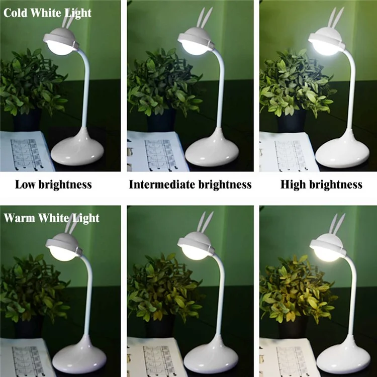 YOUOKLIGHT YK2277 Rabbit Dimmable Touch Control Study Reading LED Table Lamp 360° Adjustable Angle