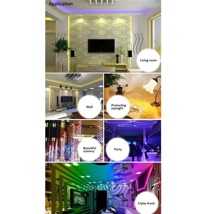5M 300x5050 SMD Waterproof IP65 Smart Home Wi-Fi RGB LED Strip Light Kit - EU Plug