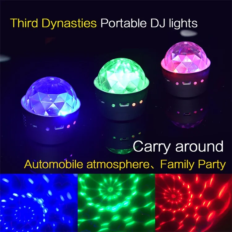 Mini Tragbares Auto LED DJ Light Voice Control LED -atmosphäre Lampe LED Dekoratives Licht - Selbstlaufend