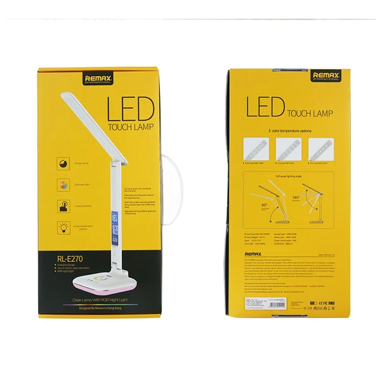 REMAX E270 Foldable LED Table Lamp Eye Protection 3 Light Modes Touch Buttons LCD Display