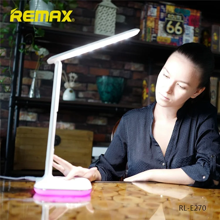 REMAX E270 Foldable LED Table Lamp Eye Protection 3 Light Modes Touch Buttons LCD Display