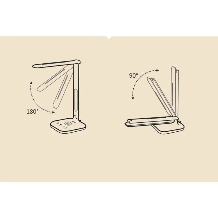 REMAX E270 Foldable LED Table Lamp Eye Protection 3 Light Modes Touch Buttons LCD Display