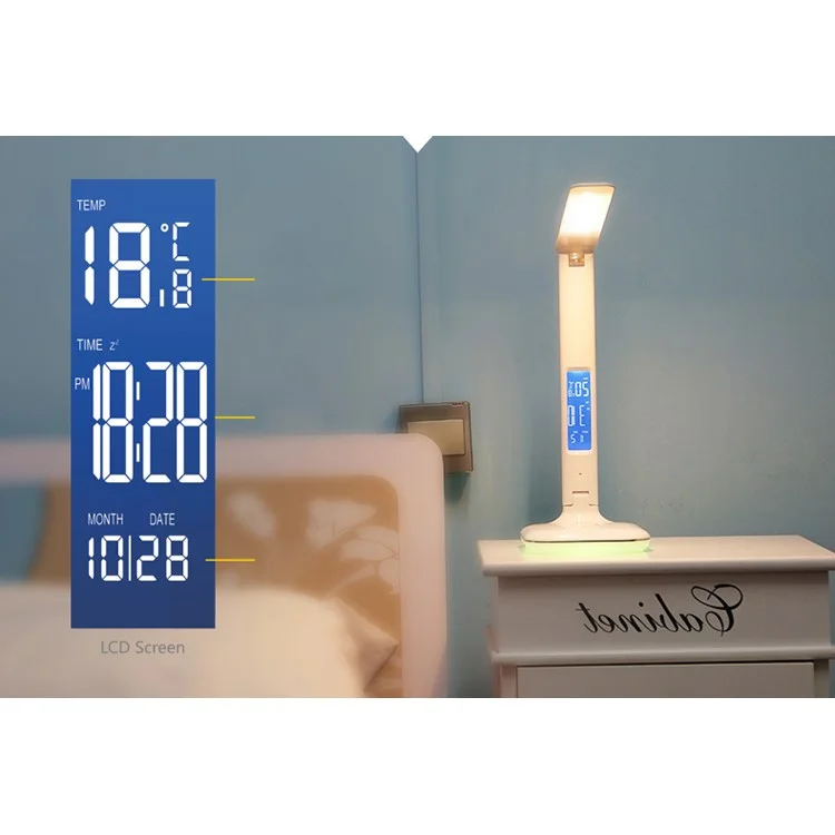 REMAX E270 Foldable LED Table Lamp Eye Protection 3 Light Modes Touch Buttons LCD Display