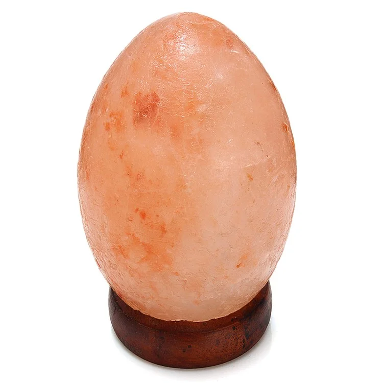 YOUOKLIGHT YK2294 Egg Shaped Natural Himalayan Salt Lamp Air Purifier Night Light Bedside Home Decor
