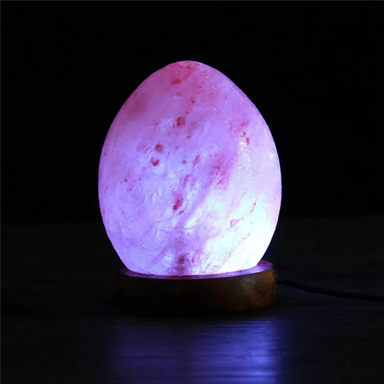 YOUOKLIGHT YK2294 Egg Shaped Natural Himalayan Salt Lamp Air Purifier Night Light Bedside Home Decor