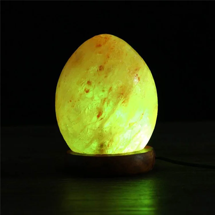YOUOKLIGHT YK2294 Egg Shaped Natural Himalayan Salt Lamp Air Purifier Night Light Bedside Home Decor