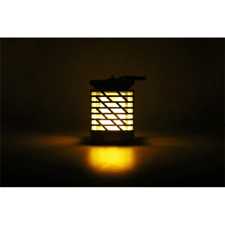 Hanging LED Solar Lantern Candles for Outdoor Garden Lawn Yard - Black / White