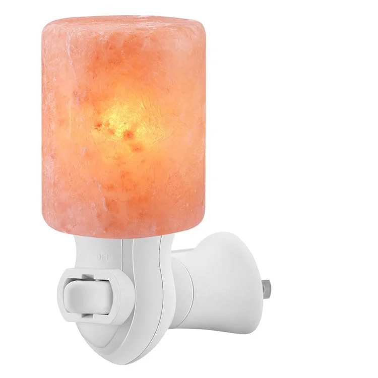 YOUOKLIGHT YK2299 Mini Himalayan Salt Lamp Cylinder Shape Air Purifier Warm White Wall Light - US Plug