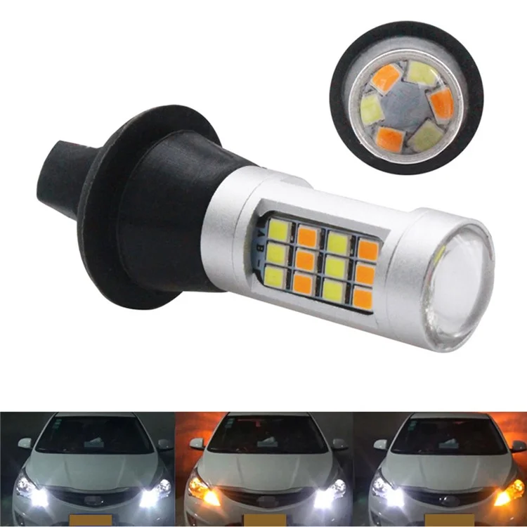 YOUOKLIGHT YK1526 2Pcs/Set 1156/BA15S Dual Color LED Turn Signal Light + Daytime Running Light