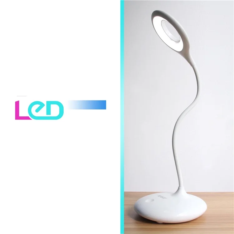 360-Degree Rotating Rechargeable Dimmable 16-LED USB Table Desk Lamp Light Touch Switch
